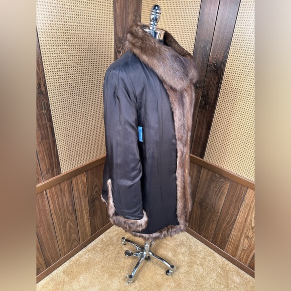 SAKS JANDEL ZANG TOI DESIGNER SILVERY RUSSIAN SABLE FUR COAT JACKET XL 12 - 14 - Picture 10 of 14